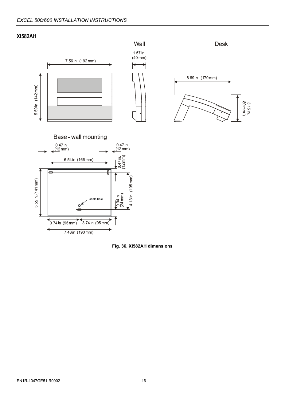 Xi582ah | Honeywell Excell 500/600 Controll System 500-XCL5010 User Manual | Page 16 / 48