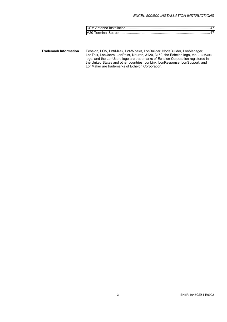 Honeywell Excell 500/600 Controll System 500-XCL5010 User Manual | Page 3 / 48