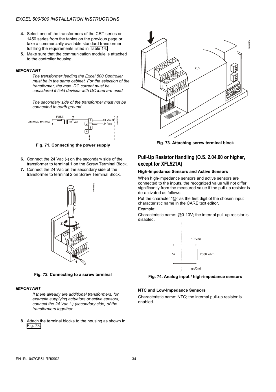 Honeywell Excell 500/600 Controll System 500-XCL5010 User Manual | Page 34 / 48