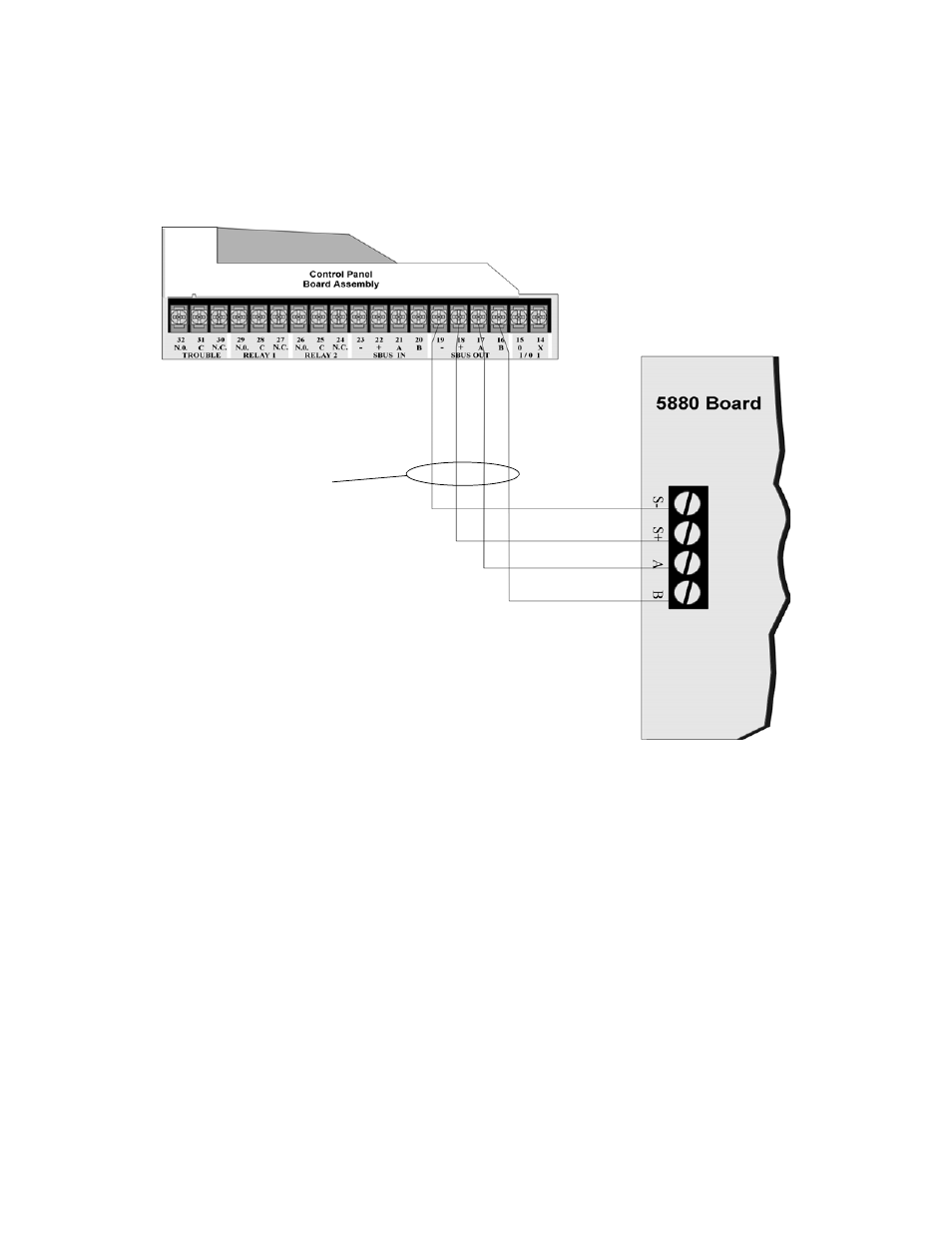 2 5880 connection to panel, 2 5880 connection to panel -22 | Honeywell INTELLIKNIGHT 5820XL User Manual | Page 62 / 244