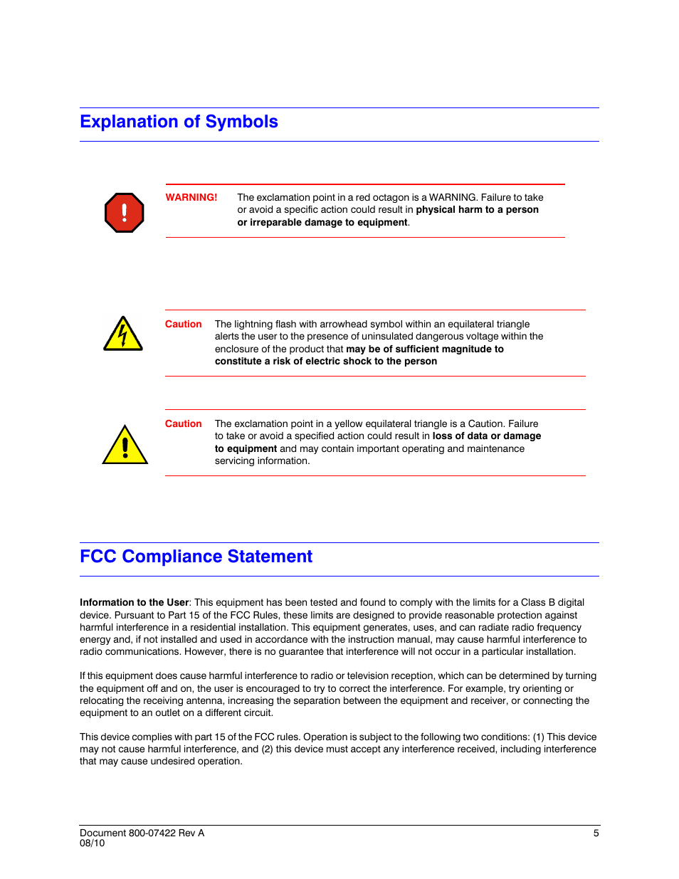 Explanation of symbols fcc compliance statement | Honeywell ULTRAKEY LITE HJC5000 User Manual | Page 5 / 72