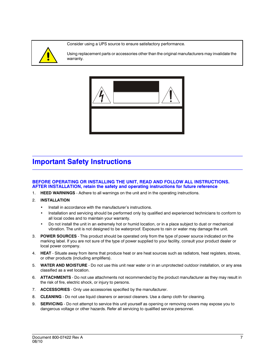 Important safety instructions | Honeywell ULTRAKEY LITE HJC5000 User Manual | Page 7 / 72