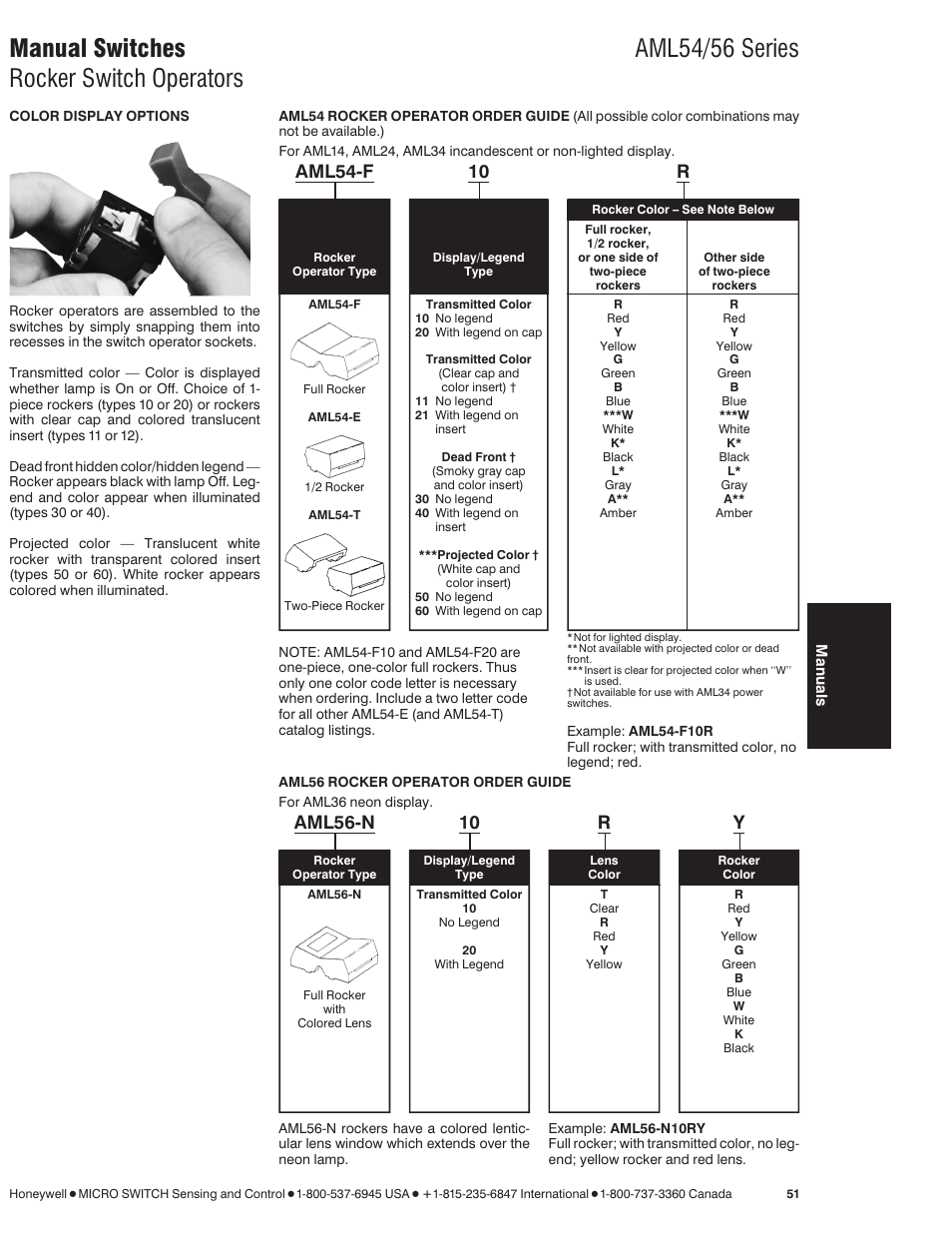 Honeywell AML56 Series User Manual | 4 pages