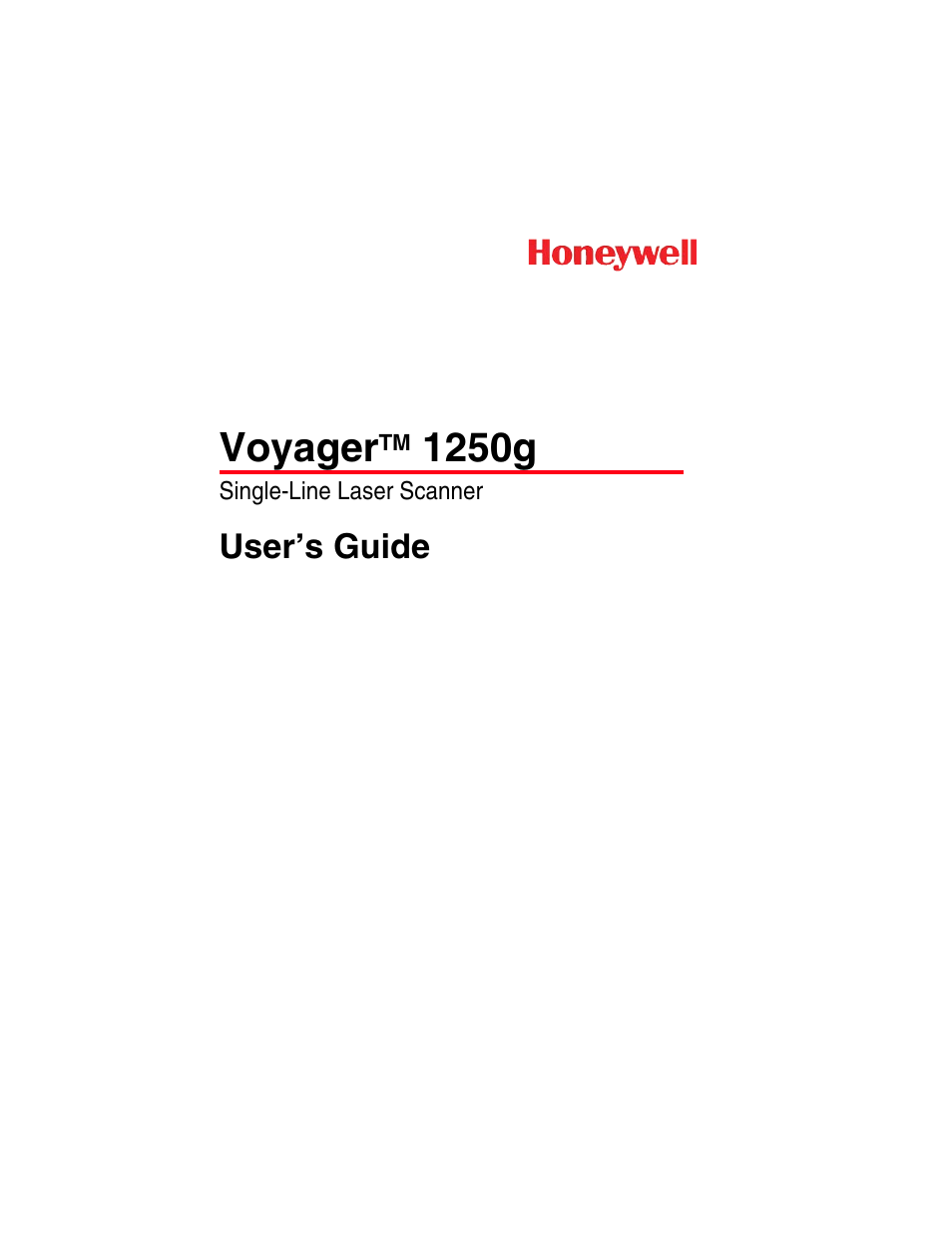 Honeywell VOYAGER 1250G User Manual | 240 pages