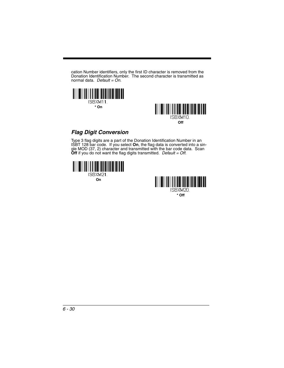 Flag digit conversion | Honeywell VOYAGER 1250G User Manual | Page 126 / 240