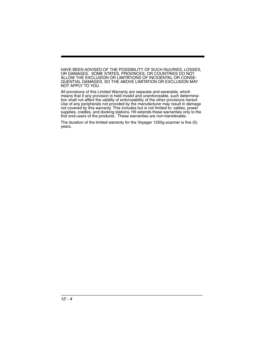 Honeywell VOYAGER 1250G User Manual | Page 226 / 240