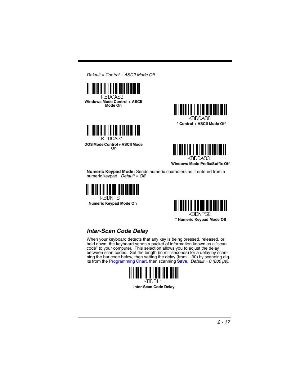 Inter-scan code delay, Inter-scan code delay -17 | Honeywell VOYAGER 1250G User Manual | Page 41 / 240