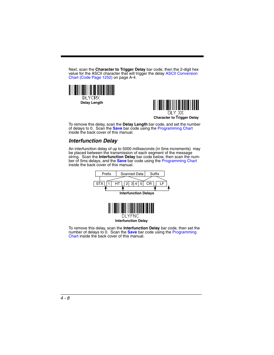 Interfunction delay, Interfunction delay -8 | Honeywell VOYAGER 1250G User Manual | Page 82 / 240