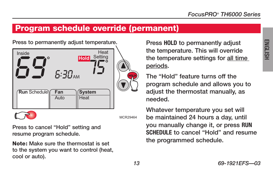 Honeywell FocusPRO TH6000 Series User Manual | Page 15 / 80