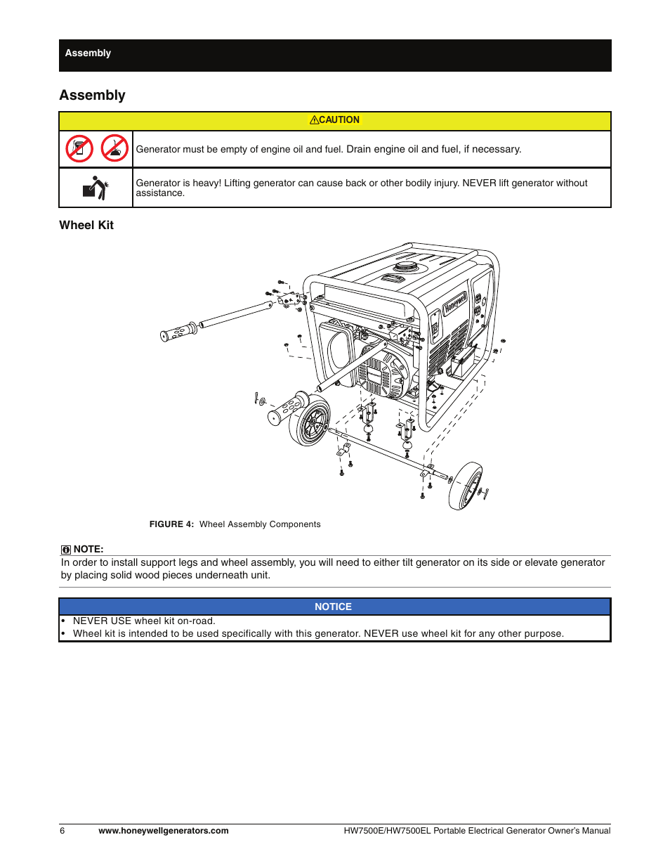 Assembly | Honeywell HW7500EL User Manual | Page 12 / 94