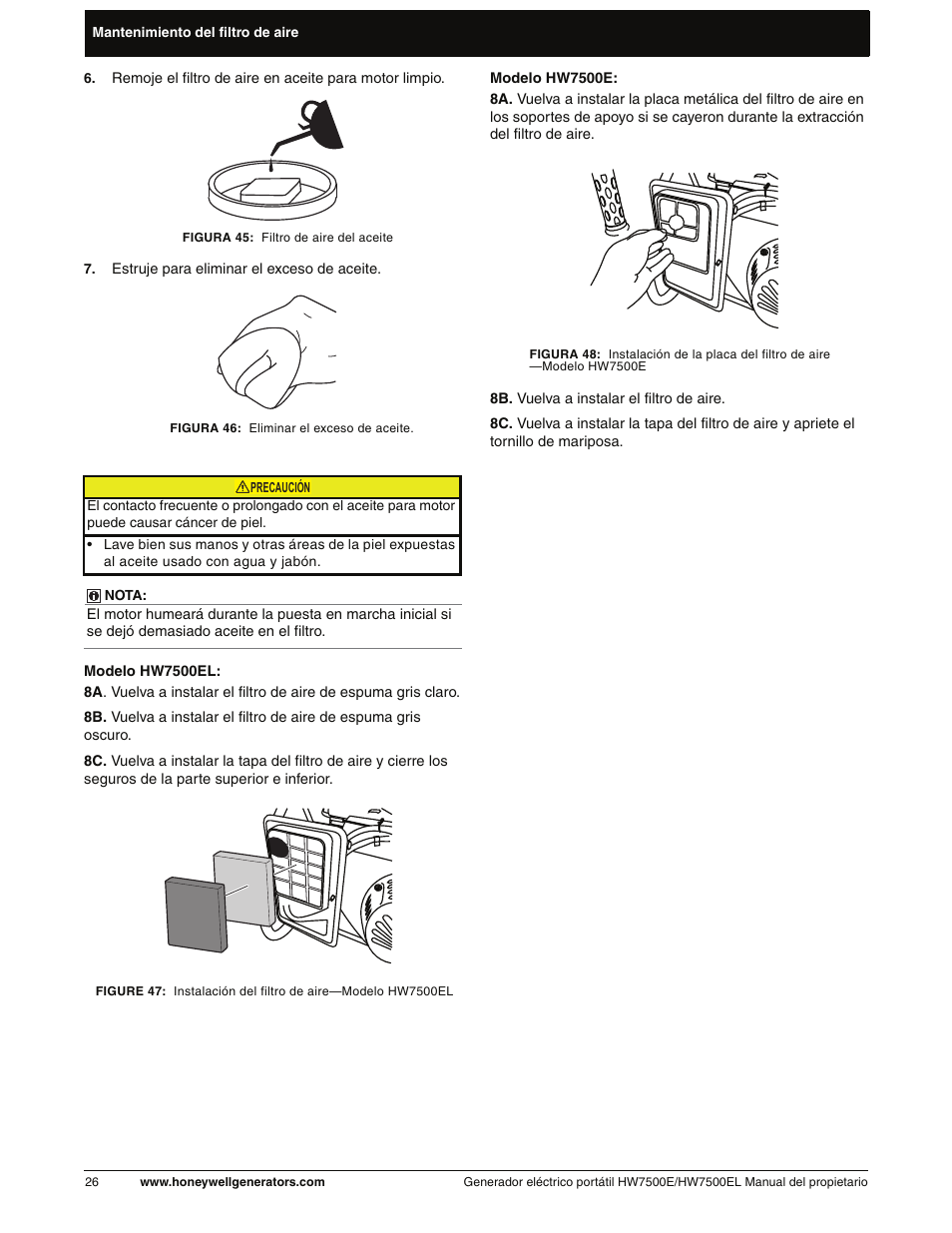 Honeywell HW7500EL User Manual | Page 78 / 94