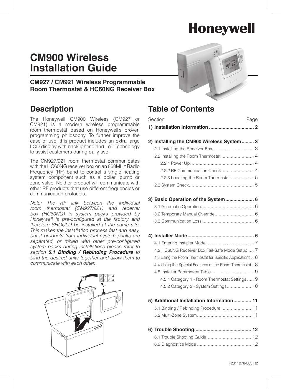Honeywell 42011076-003 User Manual | Page 2 / 13