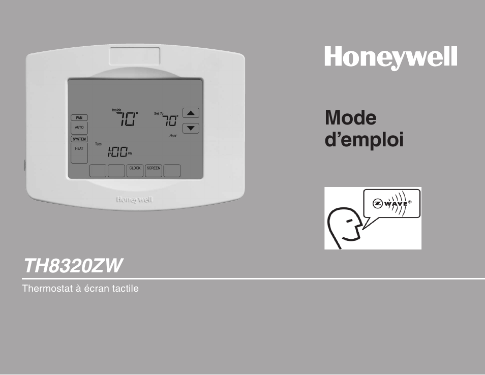 Mode d’emploi, Th8320zw | Honeywell TH8320ZW User Manual | Page 25 / 72