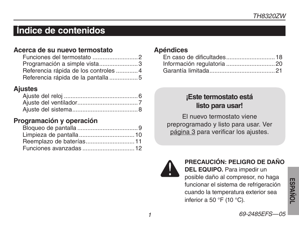 Honeywell TH8320ZW User Manual | Page 51 / 72