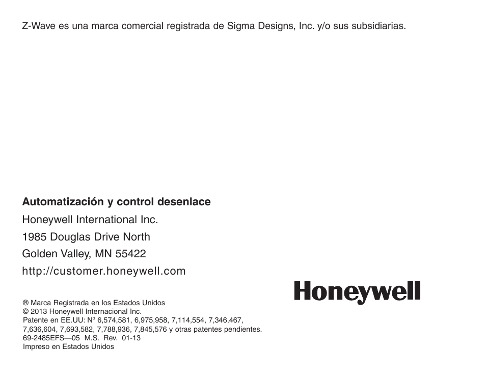 Honeywell TH8320ZW User Manual | Page 72 / 72