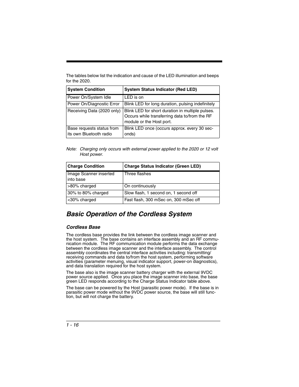 Basic operation of the cordless system, Basic operation of the cordless system -16 | Honeywell 2020 User Manual | Page 34 / 188