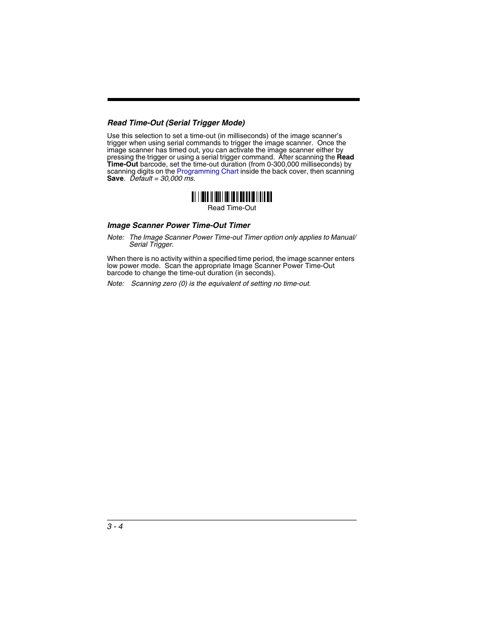 Read time, Out (serial trigger mode) | Honeywell 2020 User Manual | Page 66 / 188