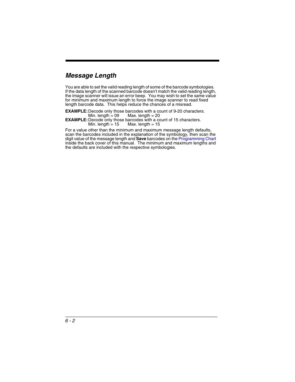 Message length, Message length -2 | Honeywell 2020 User Manual | Page 90 / 188