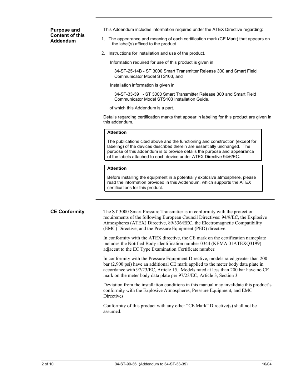 Honeywell ST 3000 User Manual | Page 116 / 126