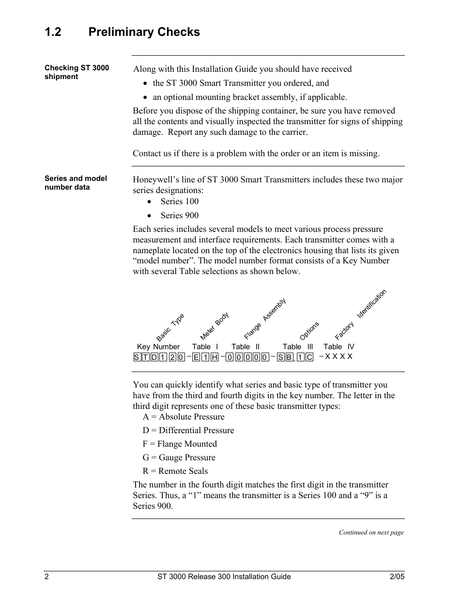 2 preliminary checks | Honeywell ST 3000 User Manual | Page 12 / 126