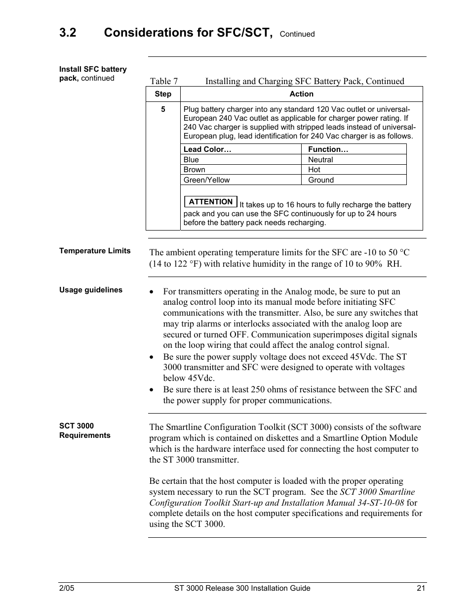 2 considerations for sfc/sct | Honeywell ST 3000 User Manual | Page 31 / 126