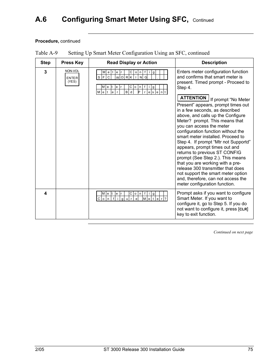 A.6 configuring smart meter using sfc | Honeywell ST 3000 User Manual | Page 85 / 126