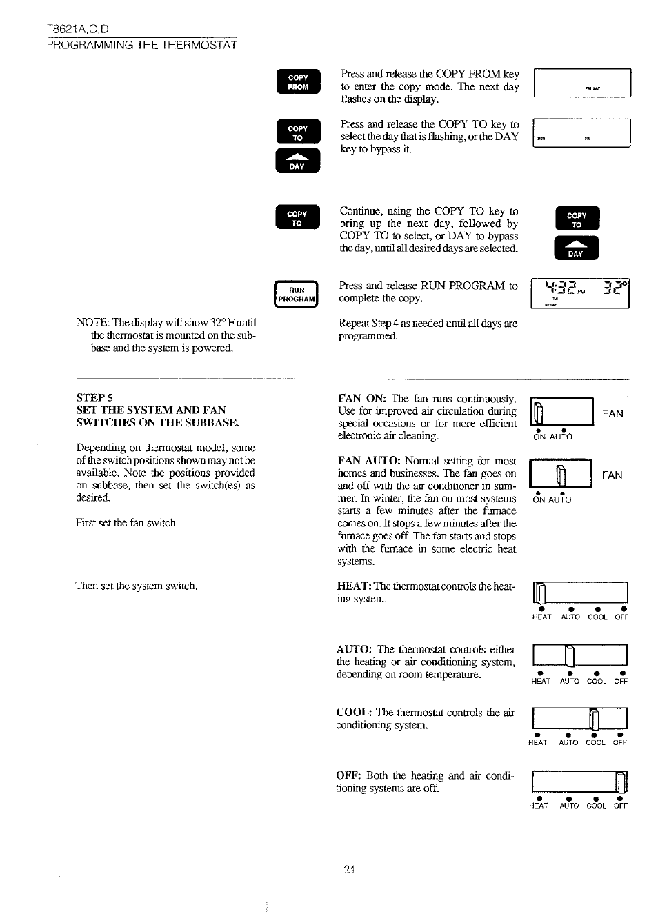 Honeywell CHRONOTHERM T8621A User Manual | Page 24 / 32