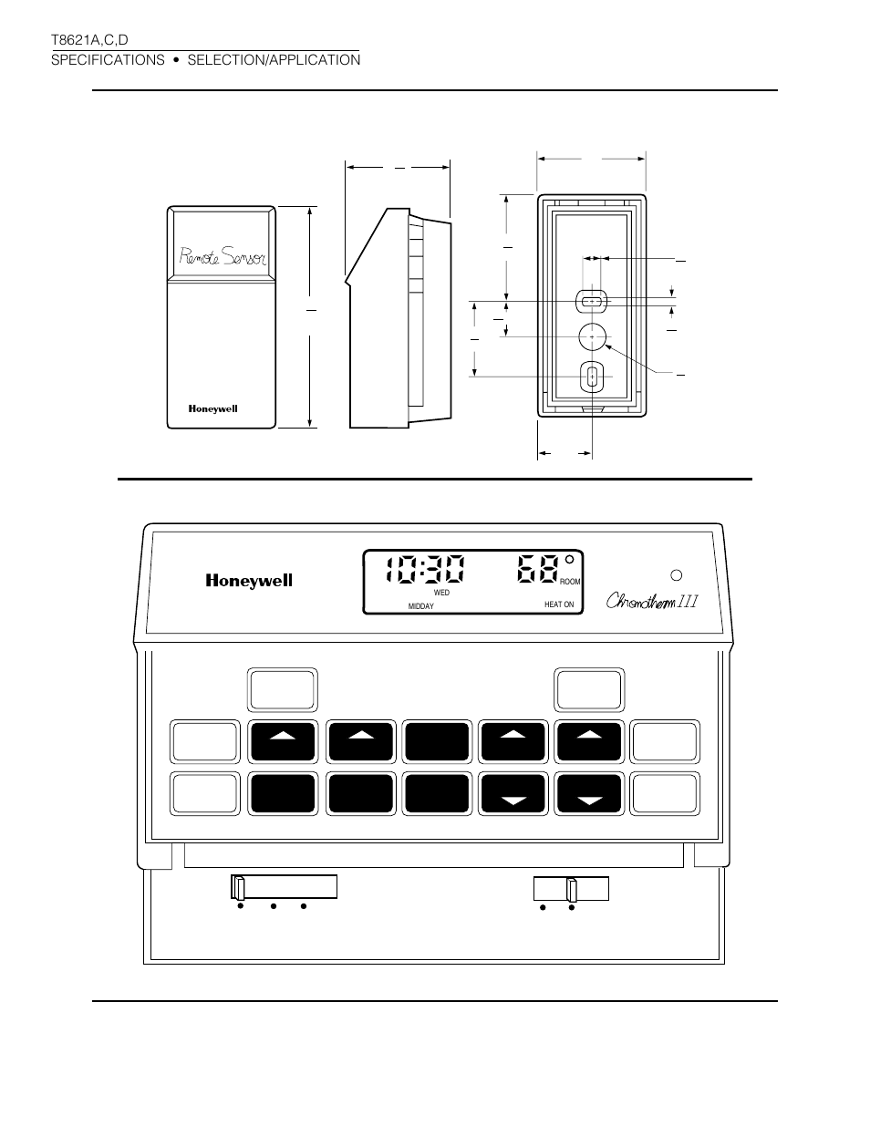 Fig. 3—typical thermostat keypad | Honeywell CHRONOTHERM T8621A User Manual | Page 4 / 32