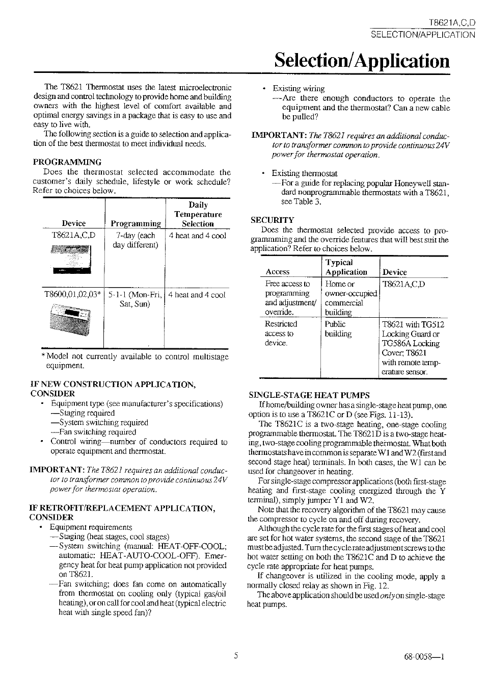 Honeywell CHRONOTHERM T8621A User Manual | Page 5 / 32