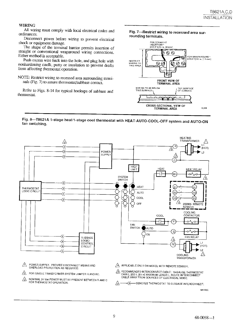 Honeywell CHRONOTHERM T8621A User Manual | Page 9 / 32