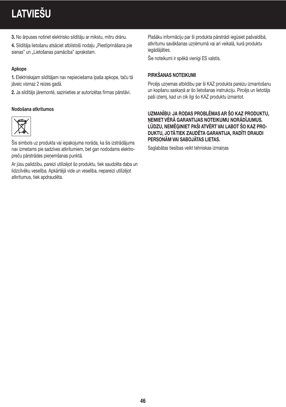 Latviešu | Honeywell BH-777FTE User Manual | Page 46 / 78