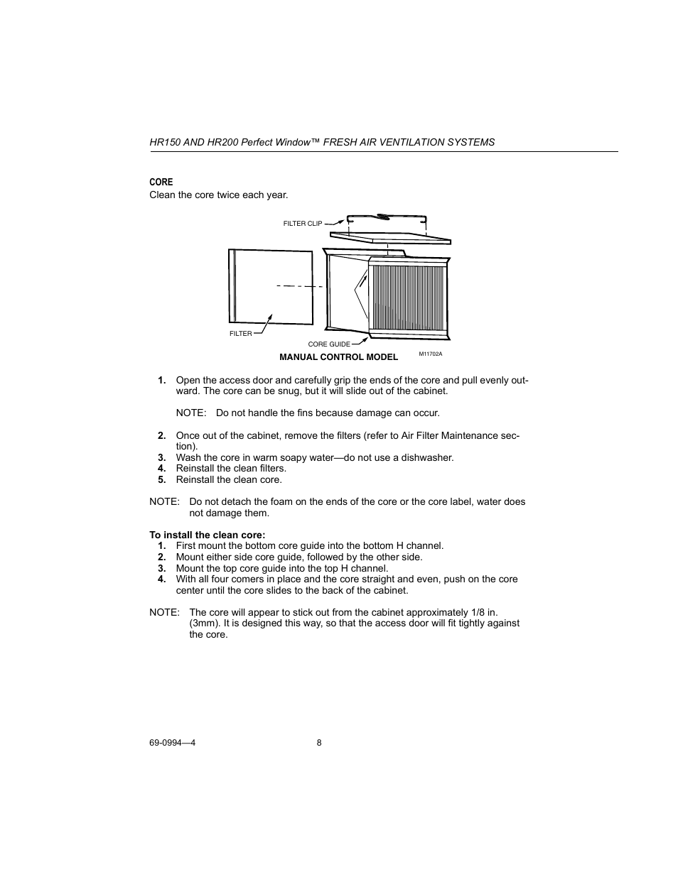 Honeywell PERFECT WINDOW HR150 User Manual | Page 8 / 12
