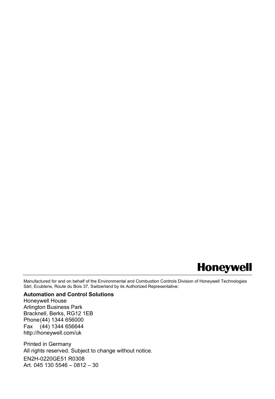 Honeywell SDC User Manual | Page 64 / 64