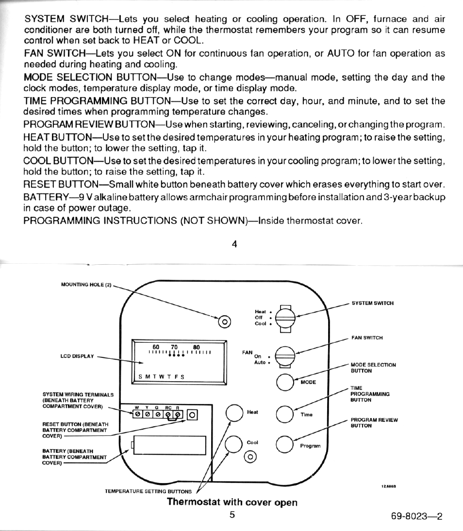 Honeywell MAGIC STAT CT3100 User Manual | Page 4 / 15