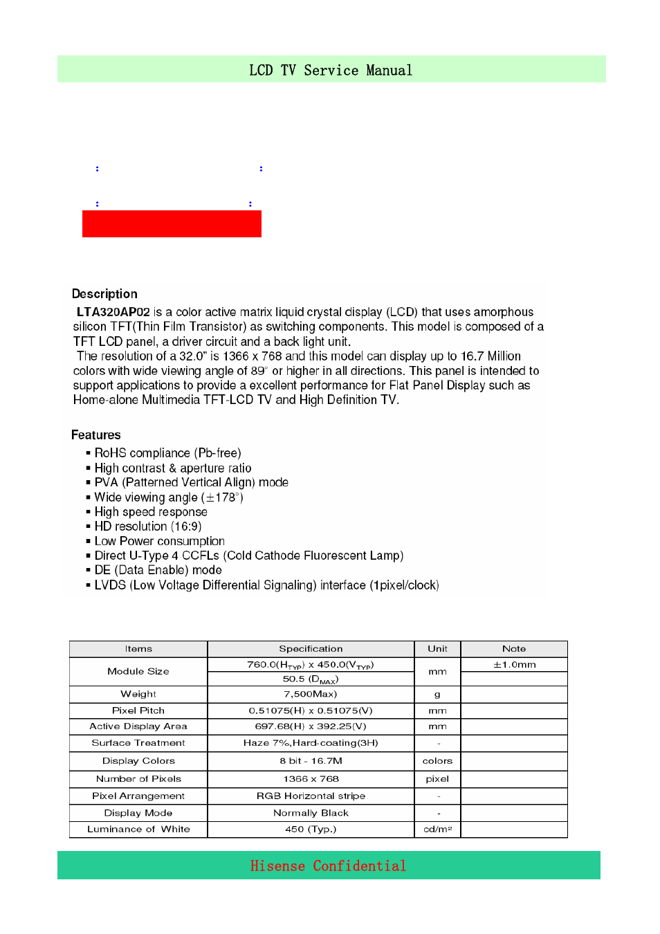 Hisense LCD32V86 User Manual | Page 11 / 46