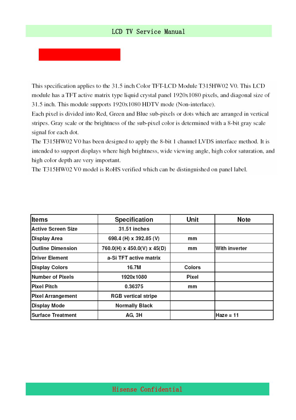 Hisense LCD32V86 User Manual | Page 12 / 46