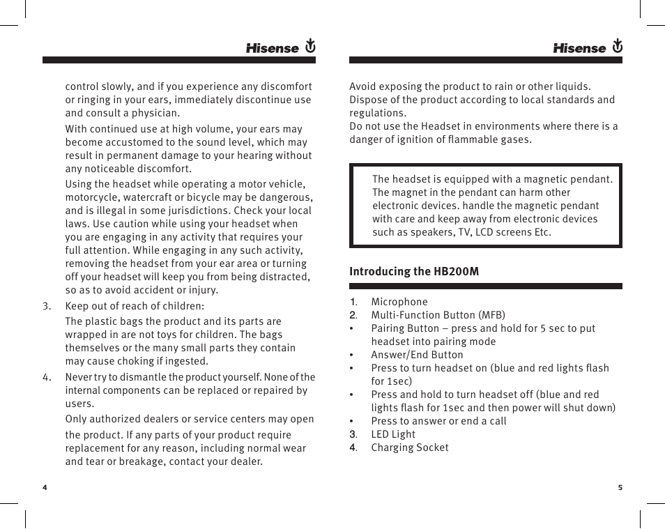 Hisense HB200M User Manual | Page 3 / 11