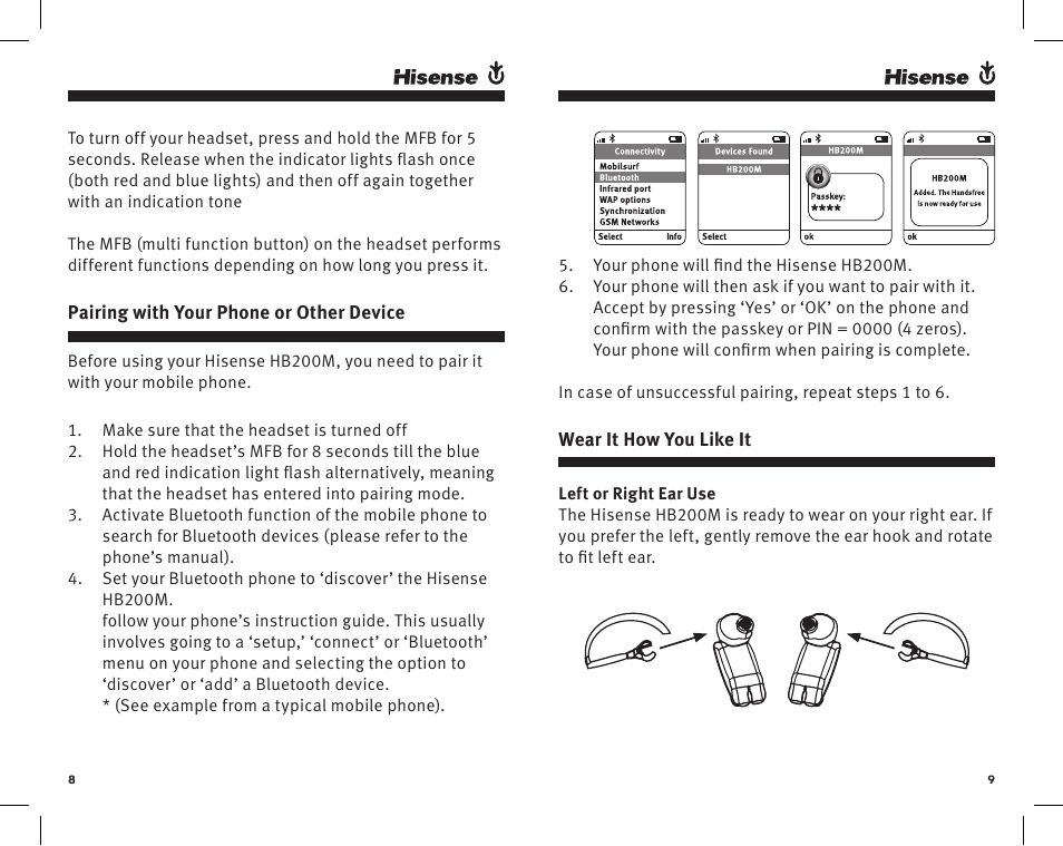 Hisense HB200M User Manual | Page 5 / 11