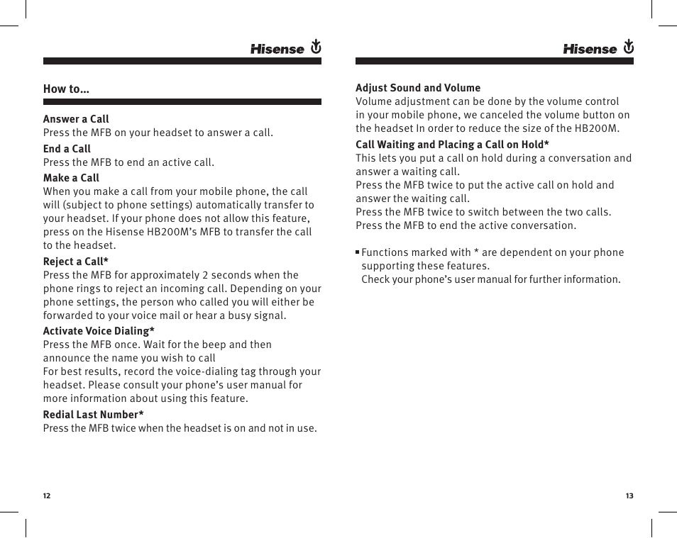 Hisense HB200M User Manual | Page 7 / 11