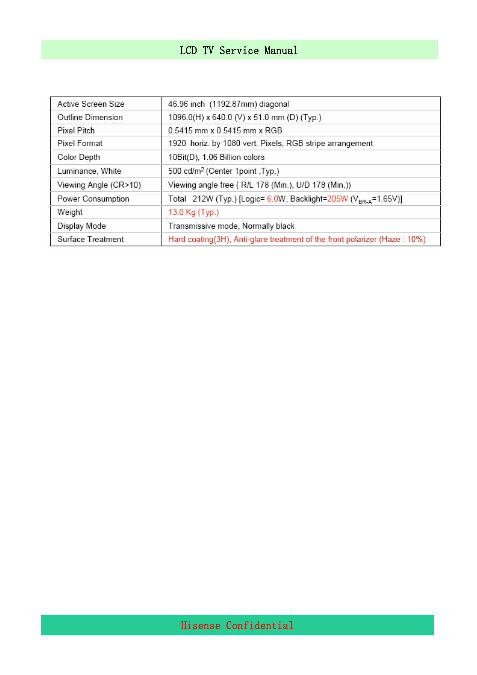 Hisense LCD47P69P User Manual | Page 15 / 51