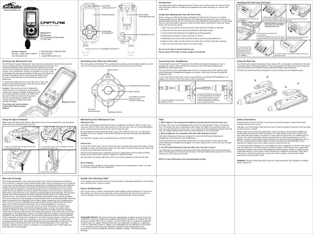 X-1 (H2O Audio) Capture iN5-BK User Manual | 3 pages