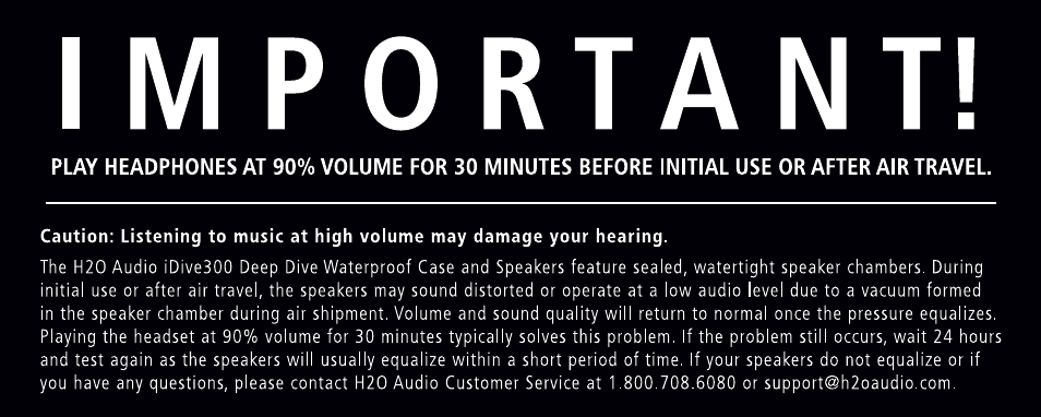 X-1 (H2O Audio) iDive 300 for iPod User Manual | 14 pages