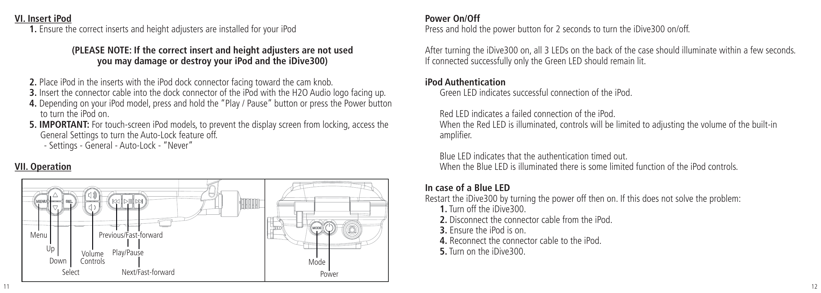 X-1 (H2O Audio) iDive 300 for iPod User Manual | Page 8 / 14