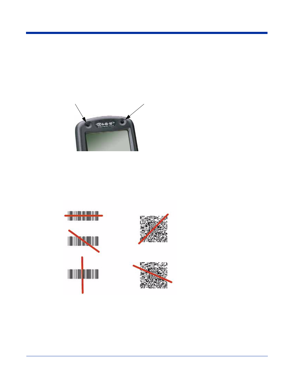 Omni-directional scanning options, Omni-directional scanning options -2, Reading a bar code | Capturing images | Hand Held Products Hand Held Computer Dolphin 7450 User Manual | Page 38 / 95