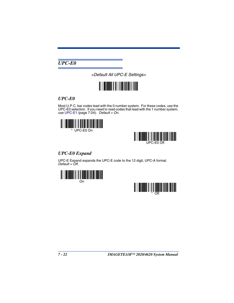 Upc-e0, Upc-e0 expand, Upc-e0 -22 | Upc-e0 -22 upc-e0 expand -22 | Hand Held Products 4620 User Manual | Page 126 / 248