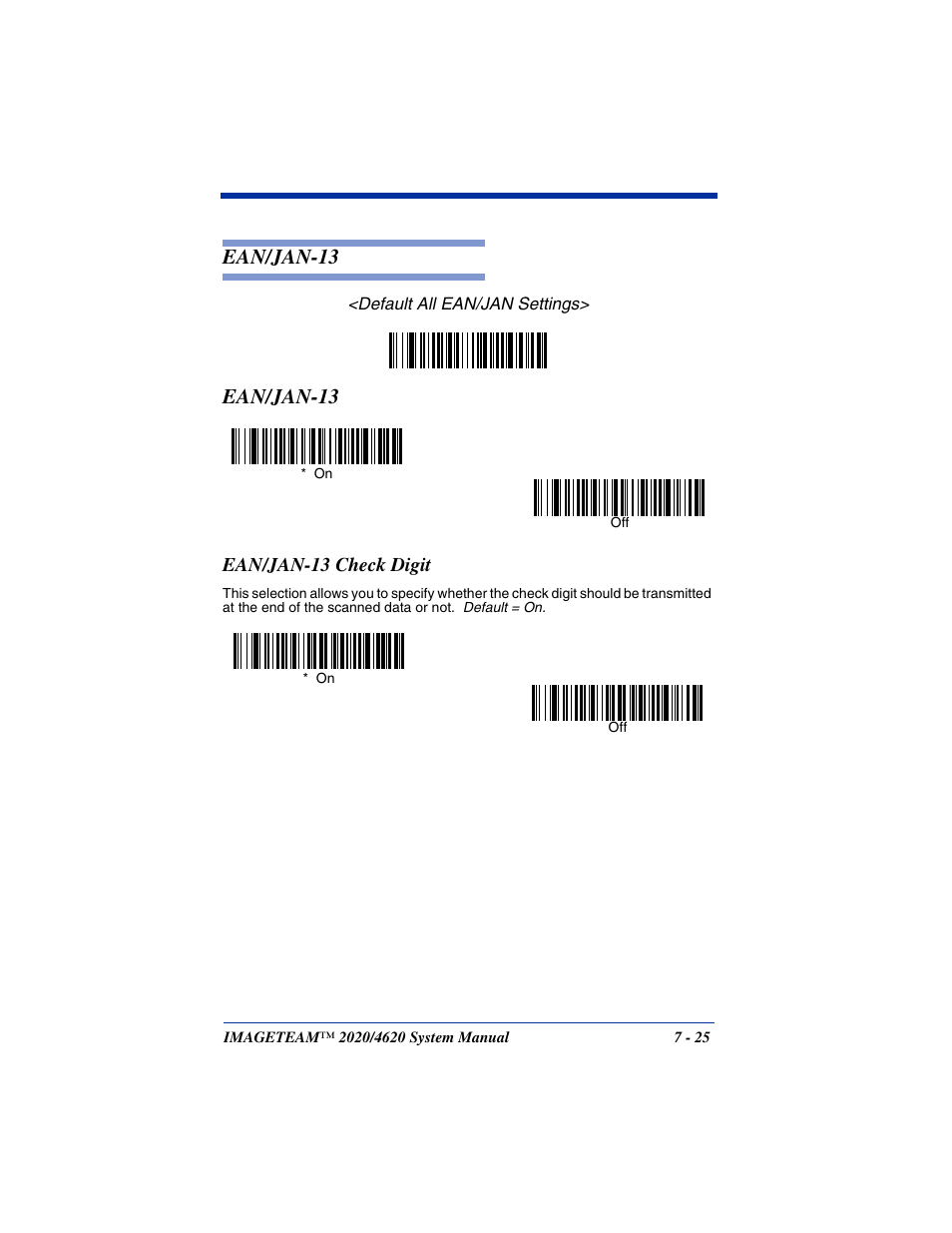 Ean/jan-13 check digit, Ean/jan-13 -25, Ean/jan-13 check digit -25 | Ean/jan-13 | Hand Held Products 4620 User Manual | Page 129 / 248
