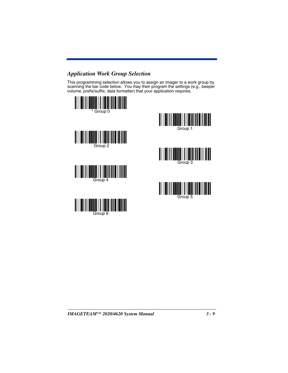 Application work group selection, Application work group selection -9 | Hand Held Products 4620 User Manual | Page 65 / 248