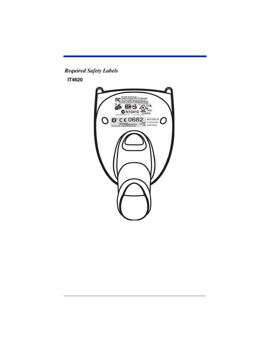 Required safety labels, It4620 | Hand Held Products 4620 User Manual | Page 7 / 248