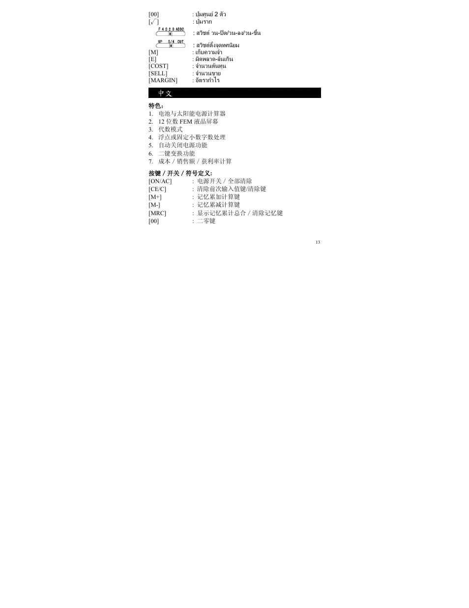 CITIZEN SDC-722A User Manual | Page 13 / 27