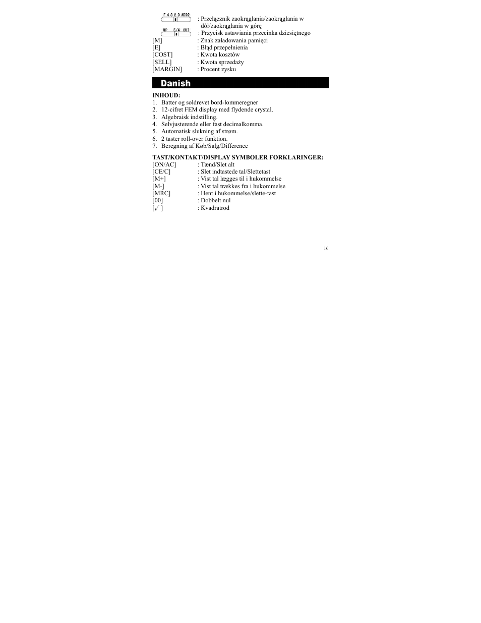 CITIZEN SDC-722A User Manual | Page 16 / 27